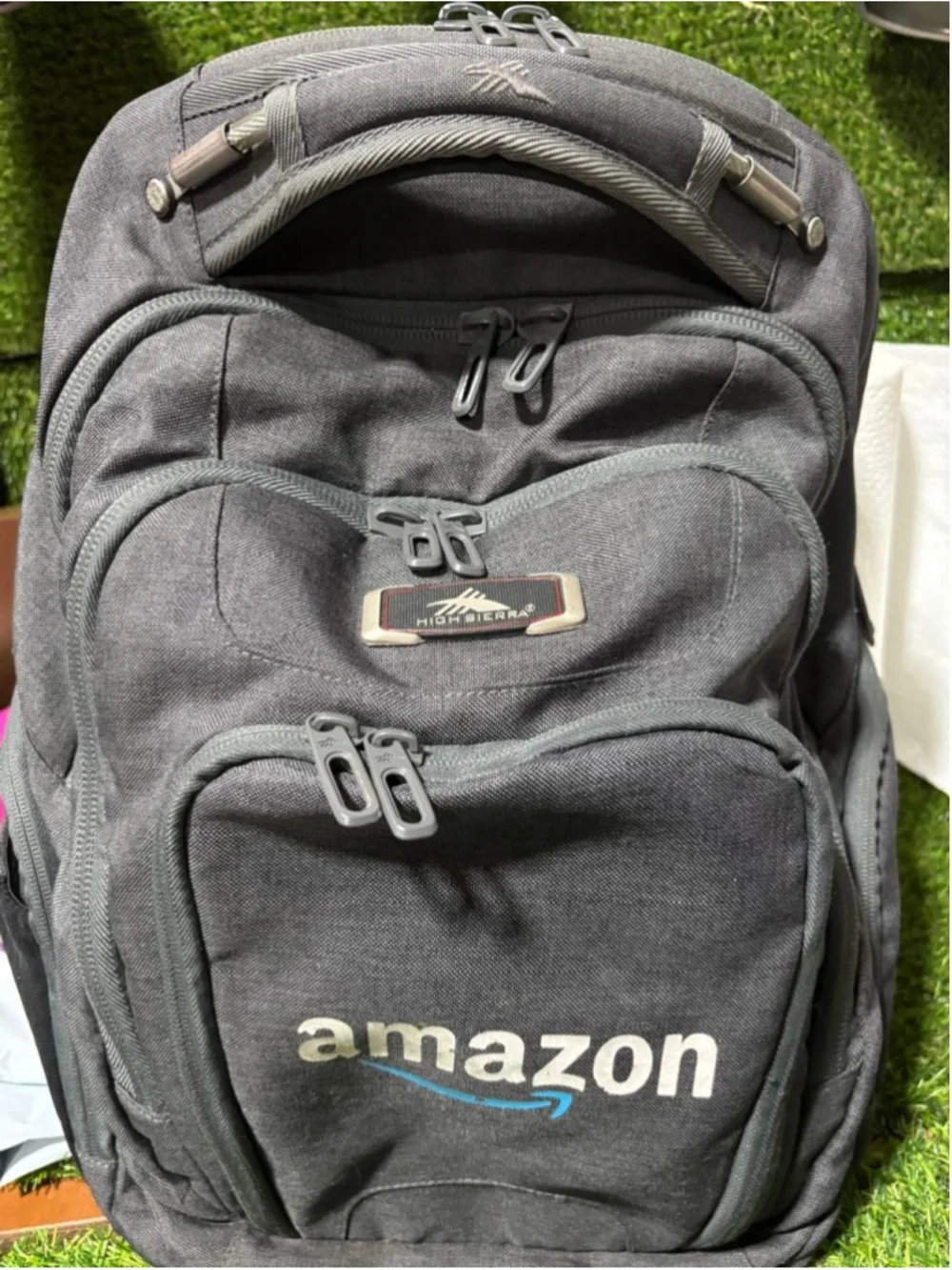 Men's High Sierra Amazon Backpack One Size Black and Blue #E119